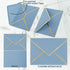 Whaline 50Pcs A7 Invitation Envelopes with Gold Border Dusty Blue Greeting Card Envelopes for Mailing (7.3x5.3 Inch)