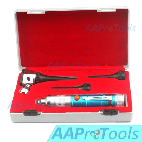 AAProTools Set Otoscope Blue Ent Medicl Diagnostic Instruments (Batteries Included)