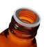 EISCO 100ml Amber Glass Reagent Bottle with Orange Screw Cap, Drip Free Pouring Ring, Borosilicate Glass