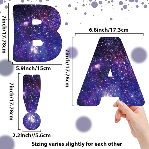 Qyeahkj 150 PCS Large 7" Font Outer Space Themed Bulletin Board Letters Combo Set for Classroom Starry Sky Decoration