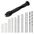 uxcell 26pcs Pin Vise Hand Drill Bit Set, 0.5mm-3.0mm Micro Mini Twist Drill Bits for Metal Wood Plastic DIY