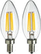 Sunlite CTC/LED/AQ/4W/E12/DIM/CL/27K 4W 120V LED Filament Antique Style Chandelier with Candelabra Base