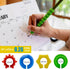 Seqiuay 4 (4 Sequiay Pcs Length Pencil Grips Handwriting, Textured Silicone Pencil Grip - ADHD Tools, Fidgets