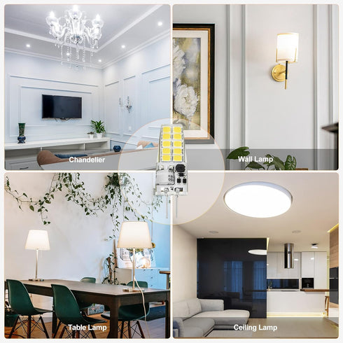 BAOMING G4 LED Bulb 12V JC Type, 20W/35W T3 Halogen Equivalent, 6000K Daylight White, G4 Bi-Pin Base - 10 Pack