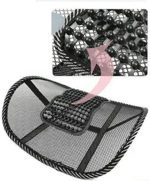 Generic Mesh Back Lumbar Support Cushion, Universal Fit for Office Chair, Home, Car Seat, Nylon