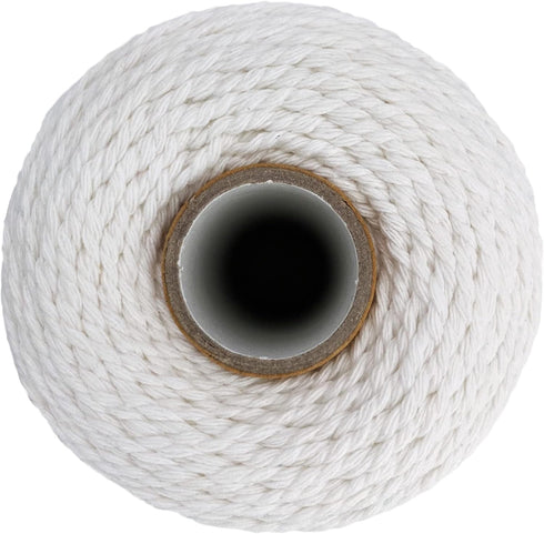 Butchers Twine String,500 Feet Natural Cotton Twine String Cooking Kitchen Twine for Crafts Roasting Gift Wrapping DIY Decoration Gardening Packing Materials,Natural White by Leecogo