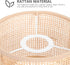 Cozy Yardwe Rattan Woven Lampshade Rattan Lamp Cover for Table Floor Lamps Elegant Boho Decor Home Lighting Accessory