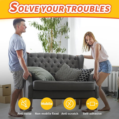 Felt Furniture Pads, Non Slip Self Adhesive Cuttable Felt Tape Brown Heavy Duty Roll for Protecting Floors