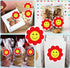 Yellow Face Stickers 2 Inch Red Flower Happy Face Sticker, 500 Round Happy Labels for Teacher Rewards