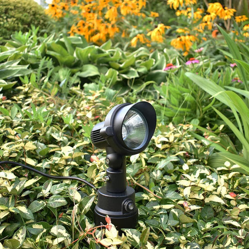 GBS9912 120V 12W 5000K 3 Outdoor LED Spotlight with Photocell Sensor, Daylight White, Photocell Enabled, FT Cord
