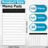 PerKoop 100 Pack Small Note Pads, 3 x 5 Inch Mini Notepad Memo Pads, 30 Sheets Each for Recording Planning