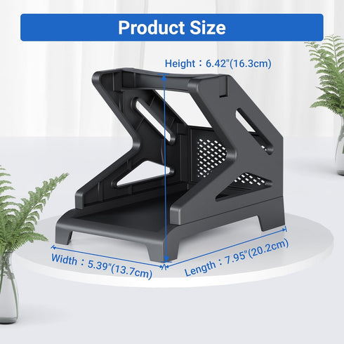 Label Holder for Desktop Shipping Label Printer, Compatible with Rolls and Fan-Fold Labels (Black)