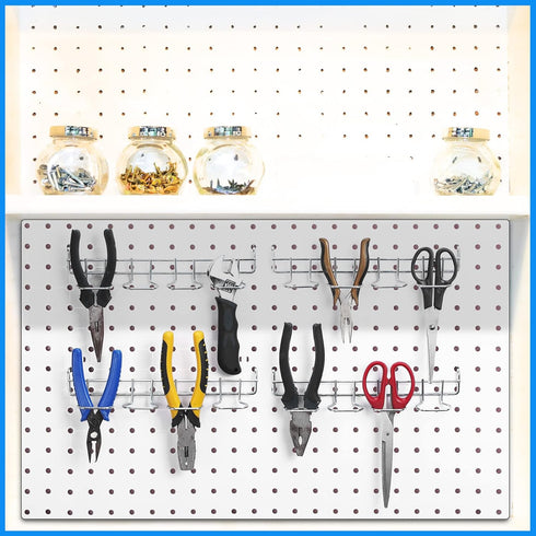 4 Pieces Pegboard Pliers Holders, Stainless Steel Hooks Accessories for Tool Organization in Shop Store