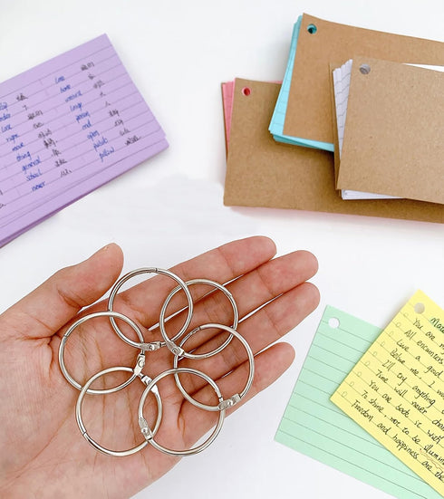 YIHUANYIFA 150pcs 3x5 Inches (3 A-150pcs) Colored Index Cards Flash Cards with Ring Lined Ruled Study Card