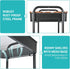 TOOLF 3-Tier Rolling Cart, Metal Utility Cart with Top, Storage Craft Cart with Wheels, Trolley Organizer Serving Cart