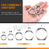 10Pcs 304 Stainless Steel Hex Female Thread Locknut Assortment Kit, 1/4 to 1 Inch NPT Hex Locknuts for Plumbing