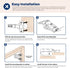 Ravinte 1 Pair Full Overlay Cabinet Door Hinges, 105 Degree Adjustable Concealed Soft Close for Face Frame Cabinet