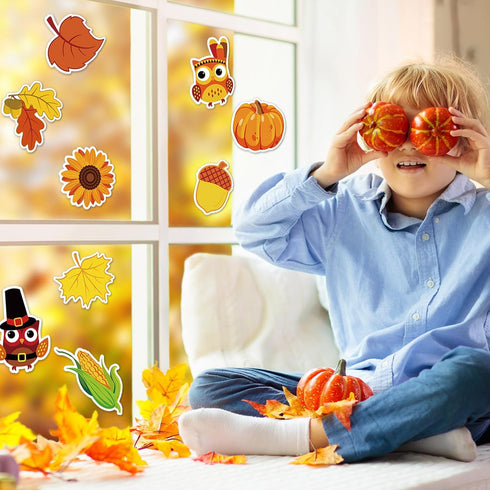Whaline 37Pcs Fall Thanksgiving Motivational Bulletin Board Decor Autumn Inspirational Rules Poster Set