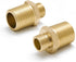Water Hose G 3/8 Male to G 1/2 Male Reducer Adapter, 2 Pieces, Brass Compression Fitting