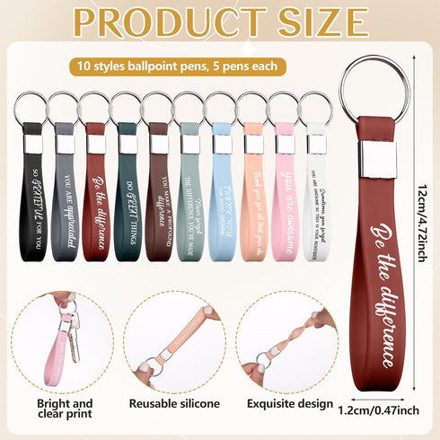 50 Sets Employee Appreciation Gifts Motivational Pens Inspirational Keychains Thank You Greeting Cards Appreciation