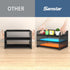 Samstar 3 Tier Letter Tray Paper Organizer with Handle, Mesh Desk Sorter File Rack, Black