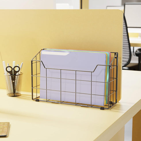 Univivi Wall File Organizer, Hanging File Holder, Desktop File Organizer for Document Paper, Home Office, 3 Pack