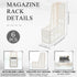 Glenmal 6 Pcs Plastic Magazine Organizers, Vertical File Folder Magazine Rack Holder for Home Desk, School, Office,