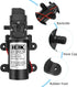 12 Volt Diaphragm Pump, 3LPM 0.8 GPM 100PSI Self Priming Sprayer for RV, Marine, Lawn Use