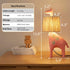 13.7 Inch LED Giraffe Table Lamp, Resin Animal Desk Lamp with Handcrafted Raffia Shade, Unique Decorative Light, Cute