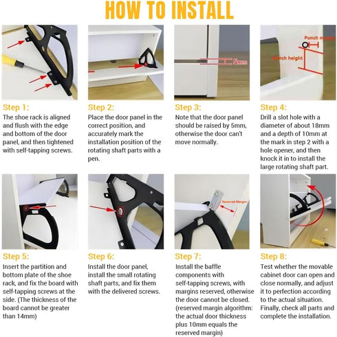 1 Shoe Cabinet Hinge, Layers Shoe Cabinet Flip Frame Shoe Rack Hinges Flip Drawer Hinge Hardware Parts for Shoe