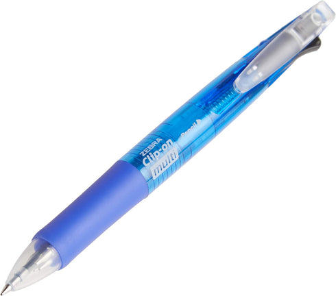 Zebra Clip-On Multifunctional Pen, Clear Blue Barrel (B4SA1-BL) by Zebra