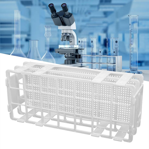 Test Tube Rack, 21-Hole 30mm Lab Test Tube Holder, Assembled Plastic Detachable Sample Bottle Rack