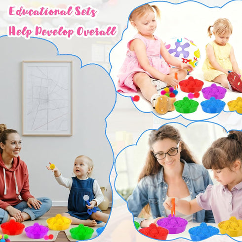 Ysglory 85 Set Counting Set 72 5 3 5 Pcs Sensory Bin Filler Kit with Tools Fine Motor Skills Sorting Training