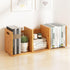 Expandable Desktop Bookshelf Organizer, Counter Bookcase Desk Storage Rack for Office Supplies, Kitchen, Bathroom (Size