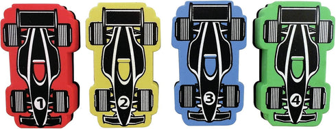 The Classics Magnetic Race Car Whiteboard Erasers, Multi-Colored Dry Erasers, Pack of 4 - TPG-358