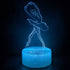 JOCHUI 3D 16 Ballerina Night Light, Ballet Girl Illusion Table Lamp with Colors Remote Control Touch Lamp LED USB Night