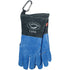 Caiman Premium Split Cowhide MIG/Stick Welding Gloves, Fleece Lining, Kontour Design, Kevlar Stitching, Blue/Black,