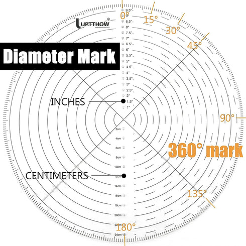 Round Center Finder Tool, Woodworking Compass for Wood Turner Bowl Lathe Acrylic Drawing Circle Diameter (200mm/8")