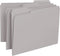 Smead Interior File Folder, Gray, 1/3-Cut Tab, Letter Size, 100 per Box (10251)