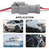 4pcs 2-Pin Waterproof DT Connector Male and Female Wire Connectors with 16AWG Wires and Heat Shrink Tubes