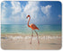 Pink Flamingo Walking on The Beach Mouse Pad, Natural Rubber, Quality Creative Wrist-Protected Design