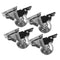 ULTECHNOVO 4pcs Transparent Swivel Casters with Brake Wheels for Furniture Cabinets and