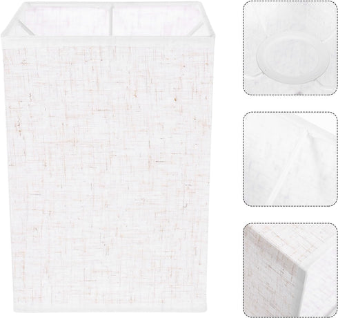 Baluue 7.87X5.51X5.51 Inch Rectangular Linen Lamp Shade Table Lamp Cover for Floor and Desk Lamps Soft Light Eye