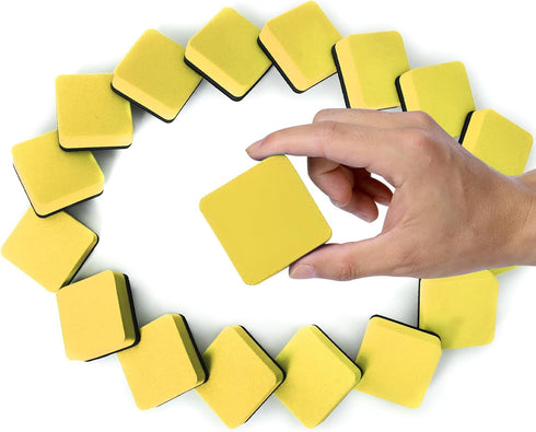 Dry Erase Erasers, 48 Pack Magnetic Whiteboard Cleansers, Small Dry Erase Eraser, Magnetic Erasers (Yellow)