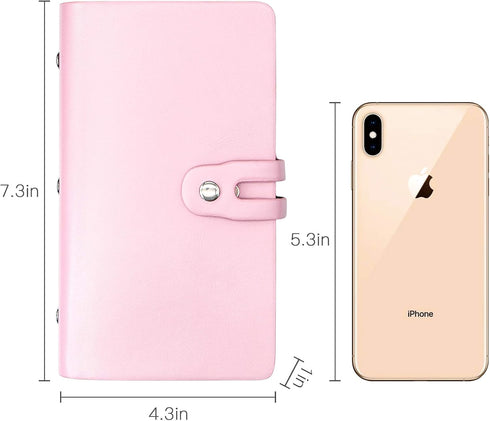 Padike RFID Credit Card Holder, Business Card Organizer with 96 Card Slots, Pink, Credit Card Protector