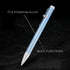 Titanium Bolt Action Pen with Clip, Ballpoint Pen, Pocket Pen, Compact Size EDC Pen for Everyday Carry (Blue)
