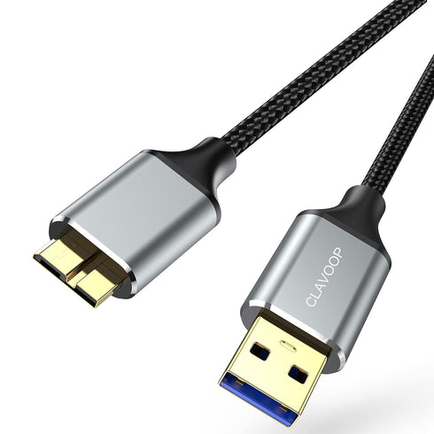 USB 3.0 Micro B Cable 1.5 FT, External Hard Drive Cable 5