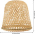 24cm Cabilock Bamboo Woven Lamp Shade, Handmade Weave Lampshade Natural Wicker Chandelier Lamp Cover Boho Lamp Shades