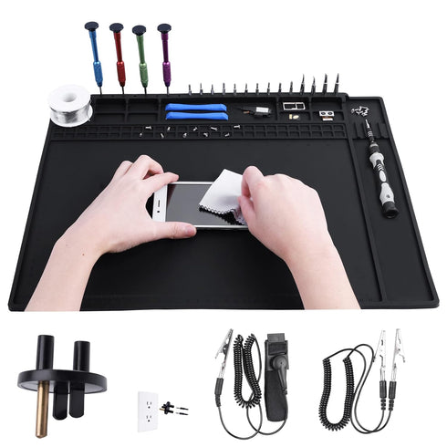 Premium Heat Resistant 932°F Silicone ESD Safe Electronic Repair Work Mat for BGA and Soldering