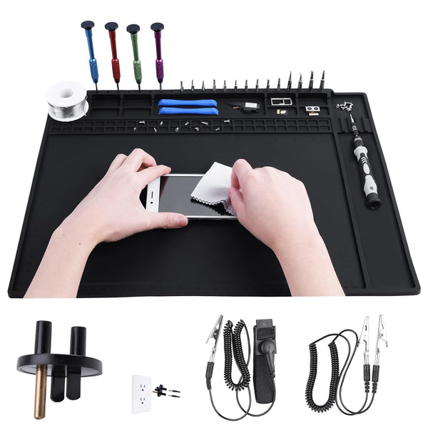 Premium Heat Resistant 932°F Silicone ESD Safe Electronic Repair Work Mat for BGA and Soldering